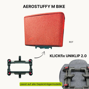 AEROSTUFFY M BIKE in rot mit KLICKfix UNIKLIP 2.0