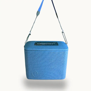 Box in Größe M blau hängend