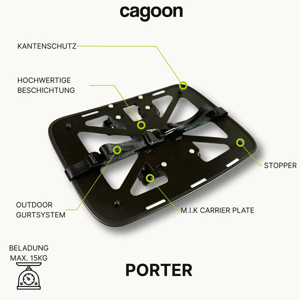 PORTER von cagoon als Frontaufnahme mit Details am Produkt
