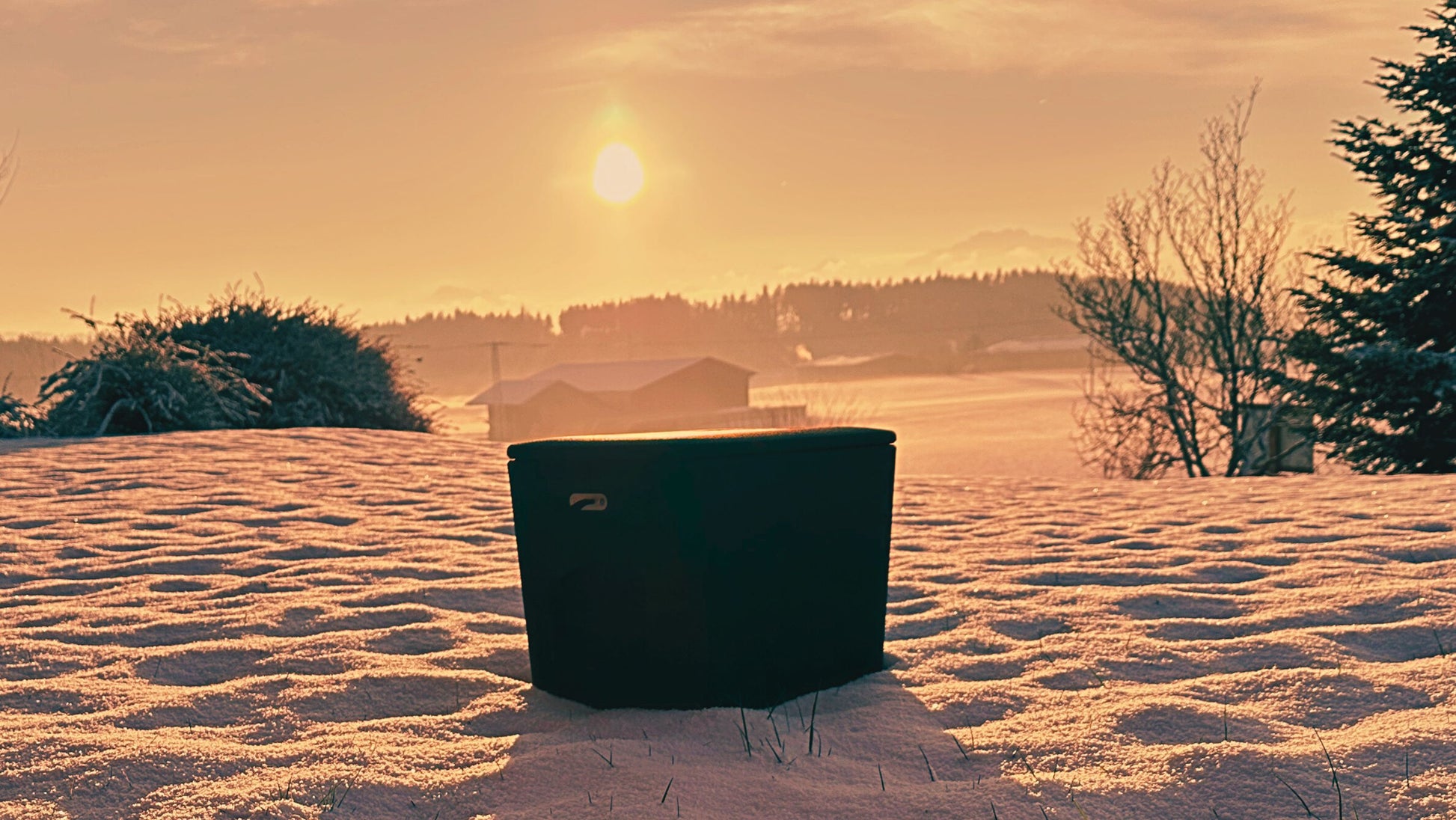 Winterlandschaft mit AEROSTUFFY M schwarz in Prutting