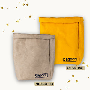 Food Bag Set Weihnachtsedtion gelb und grau