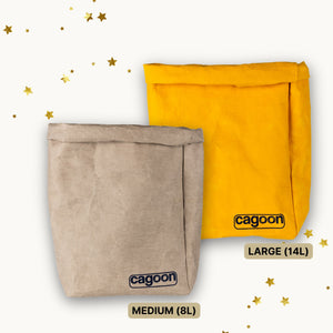 Food Bag Set Weihnachtsedtion gelb und grau