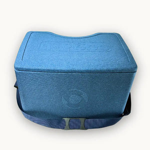 Einkaufskiste L blau mit Tragegurt