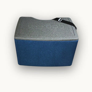 Stammkundenangebot mit AEROSTUFFY L in grau und blau geschlossen mit Gurt schräg