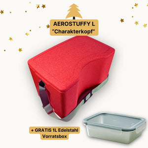 Aerostuffy L Charakterkopf in rot mit Vorratsbox