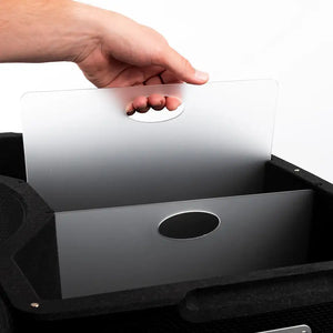 Produktbild Box schwarz Detail Trennwand