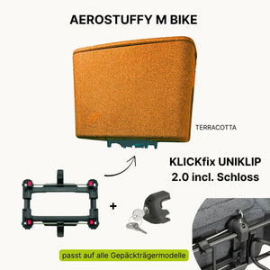 AEROSTUFFY M BIKE in terracotta mit KLICKfix UNIKLIP 2.0 mit Schloss