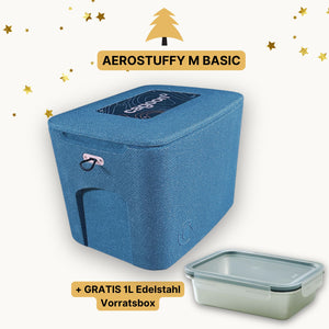 Aerostuffy M Basic in blau mit Vorratsbox