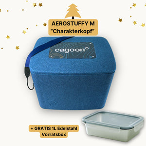 Aerostuffy M Charakterkopf in blau mit Vorratsbox