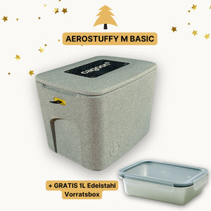 Aerostuffy M Basic in grau mit Vorratsbox