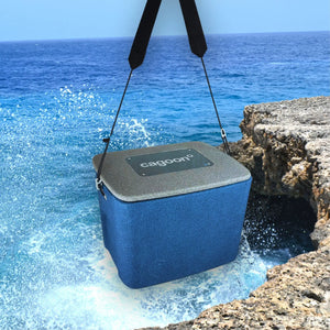 Stammkundenangebot mit AEROSTUFFY M in grau und blau haengend mit Meer
