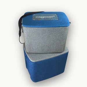Stammkundenangebot mit AEROSTUFFY M in blau und grau 2 Boxen