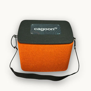 Stammkundenangebot mit AEROSTUFFY M in schwarz und terracotta geschlossen mit Gurt