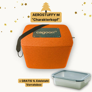Aerostuffy M Charakterkopf in terracotta mit Vorratsbox