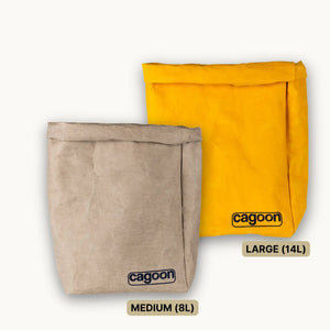 2er Set des FOOD BAG M und L in gelb und grau