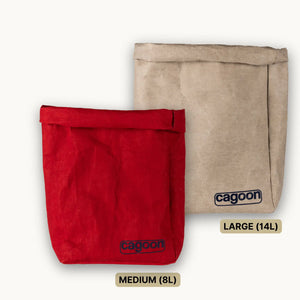 2er Set des FOOD BAG M und L in rot und grau