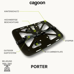 PORTER von cagoon als Frontaufnahme mit Details am Produkt