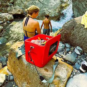 Anwendung Camping mit AEROSTUFFY Box M rot